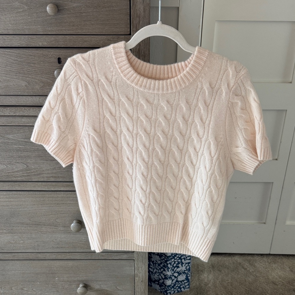Women's J.Crew Cashmere Cable Knit Sweater - Cream